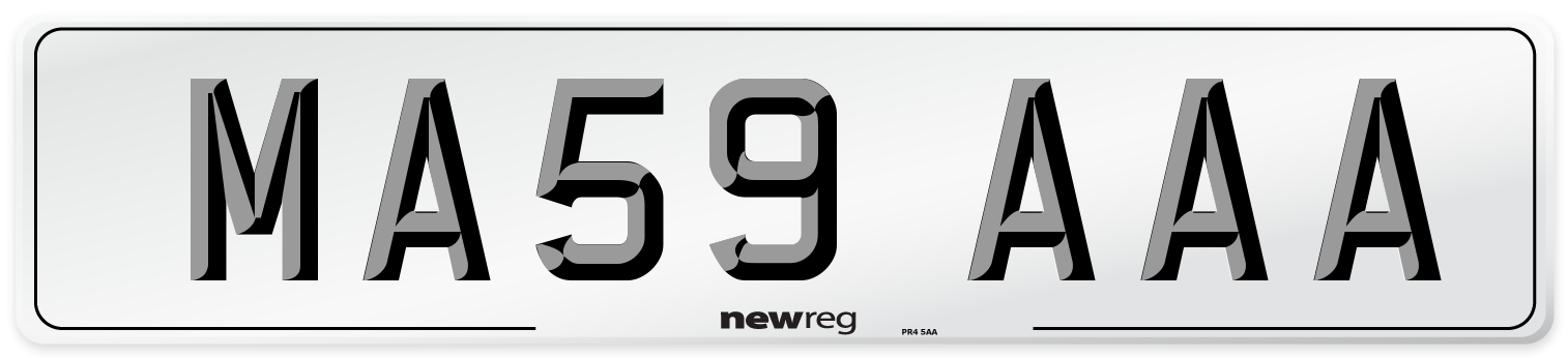 MA59 AAA Number Plate from New Reg